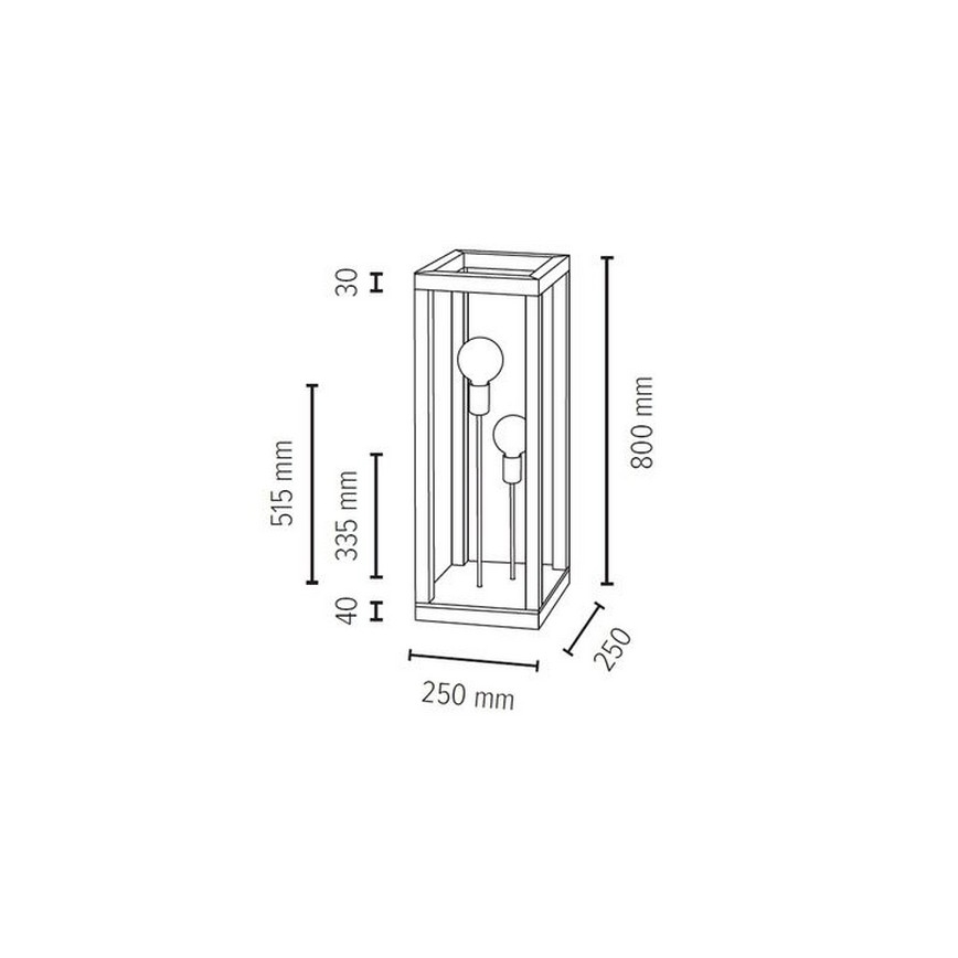 Lámpara de pie KAGO 2xE27/60W/230V roble mate - Certificado FSC