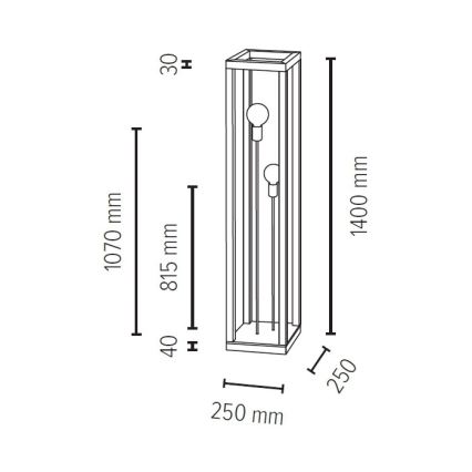 Lámpara de pie KAGO 2xE27/60W/230V roble mate - certificado FSC