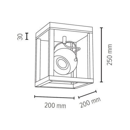 Plafón LED ROY 1xGU10/5W/230V roble mate - certificado FSC