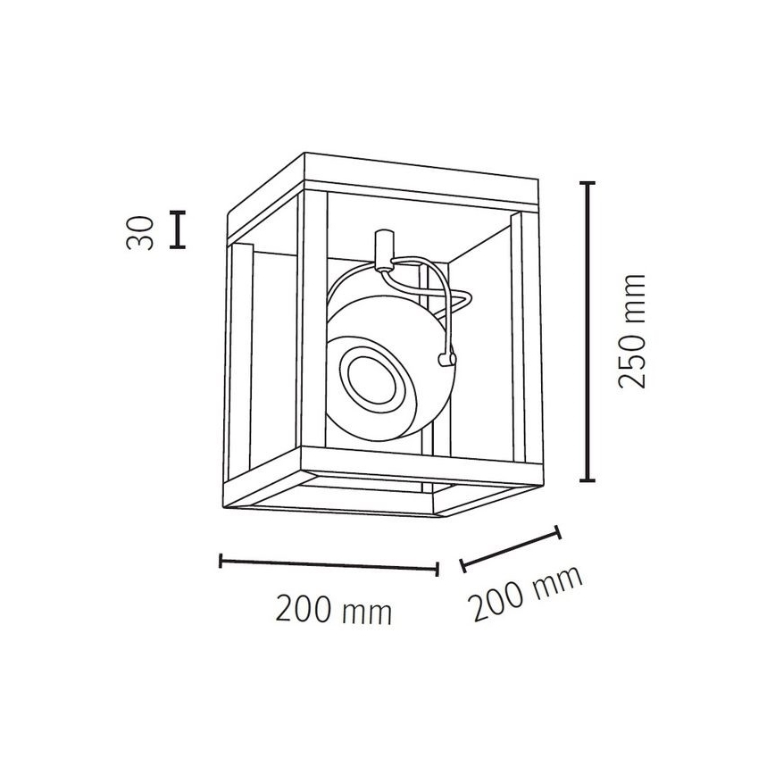 Plafón LED ROY 1xGU10/5W/230V roble mate - certificado FSC