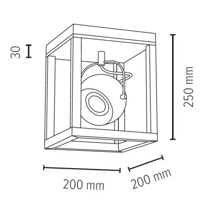 Plafón LED ROY 1xGU10/5W/230V roble mate – Certificado FSC