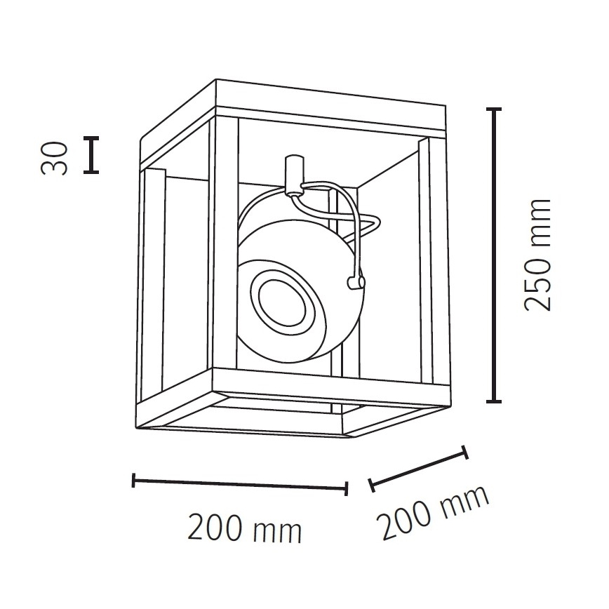 Plafón LED ROY 1xGU10/5W/230V roble mate – Certificado FSC