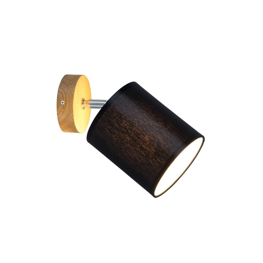 Aplique APRILLIA 1xE27/25W/230V roble negro – Certificado FSC