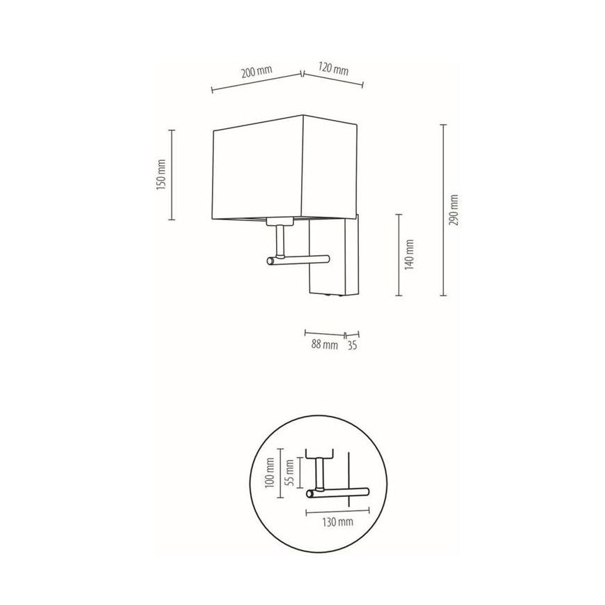 Aplique BOHO 1xE27/25W/230V roble – FSC Certificado