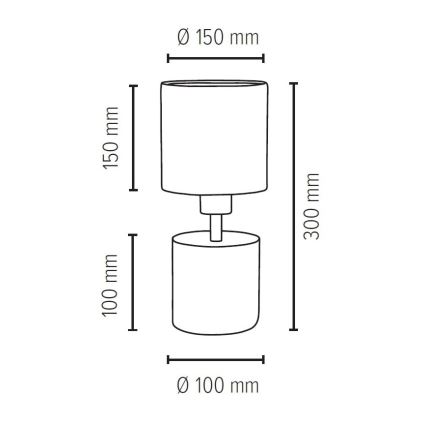 Lámpara de mesa STRONG ROUND 1xE27/25W/230V - Certificado FSC