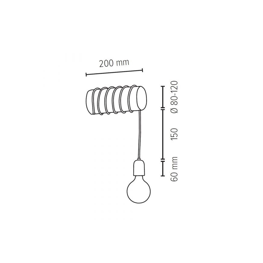 Aplique TRABO 1xE27/60W/230V - Certificado FSC