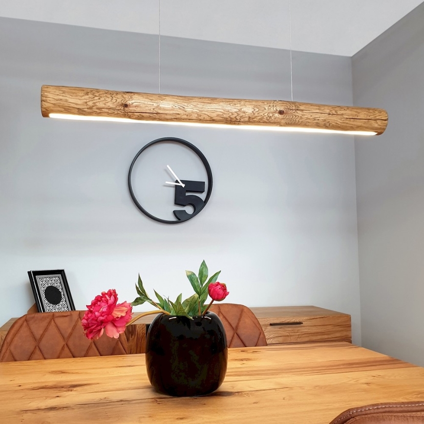 Lámpara de araña LED regulable en ramal LUCAS LED/33W/230V pino - certificado FSC