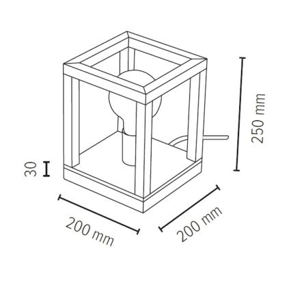 Lámpara de mesa KAGO 1xE27/60W/230V roble mate – Certificado FSC