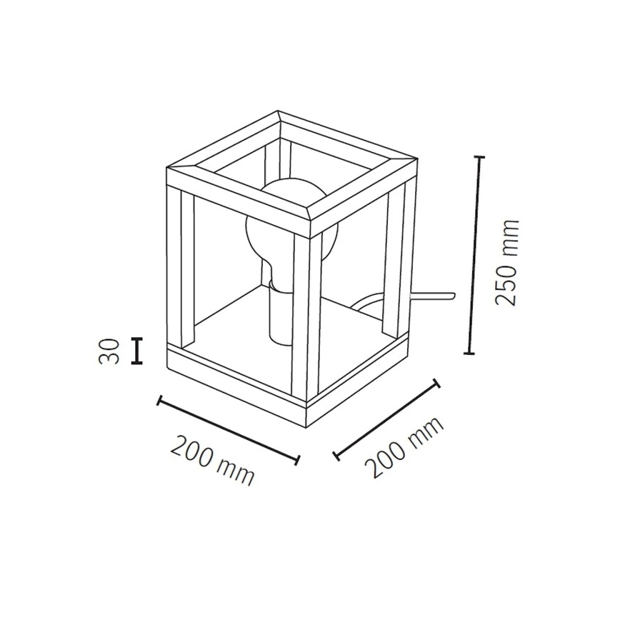 Lámpara de mesa KAGO 1xE27/60W/230V roble mate – Certificado FSC