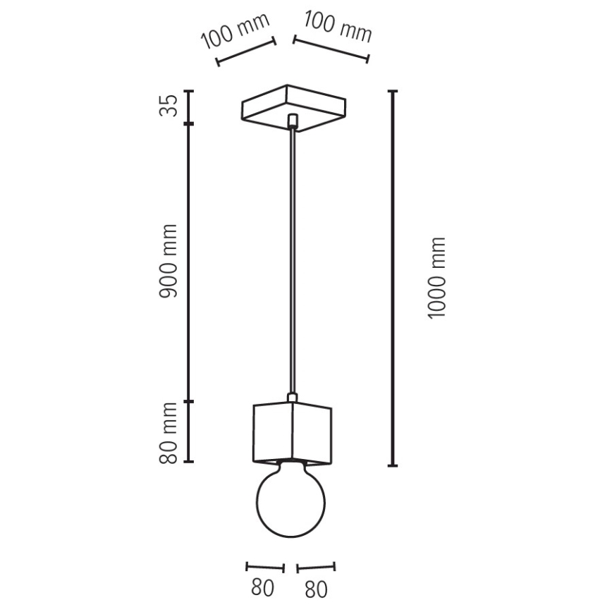 Lámpara de araña colgante TRONGO 1xE27/60W/230V roble - Certificación FSC