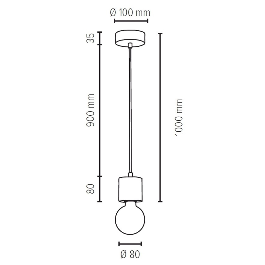 Lámpara colgante PINO 1xE27/60W/230V pino