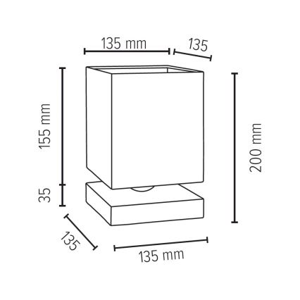 Lámpara de mesa INGER 1xE27/25W/230V - Certificado FSC