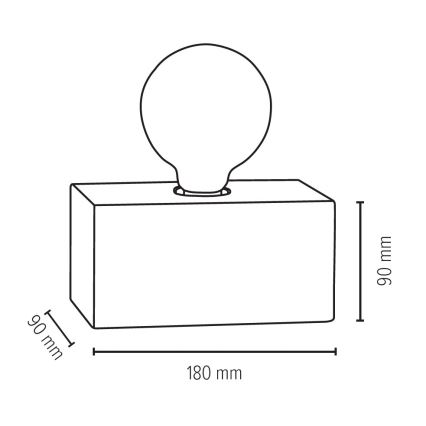 Lámpara de mesa STRONG DOUBLE 1xE27/25W/230V hormigón - Certificado FSC