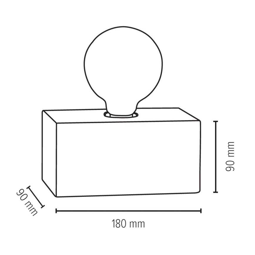 Lámpara de mesa STRONG DOUBLE 1xE27/25W/230V - Certificado FSC