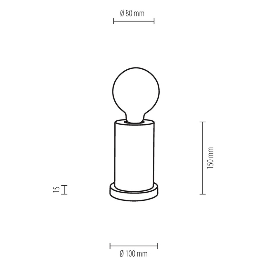 Lámpara de mesa TASSE 1xE27/25W/230V haya
