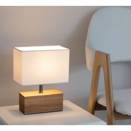 Lámpara de mesa THEO 1xE27/25W/230V roble