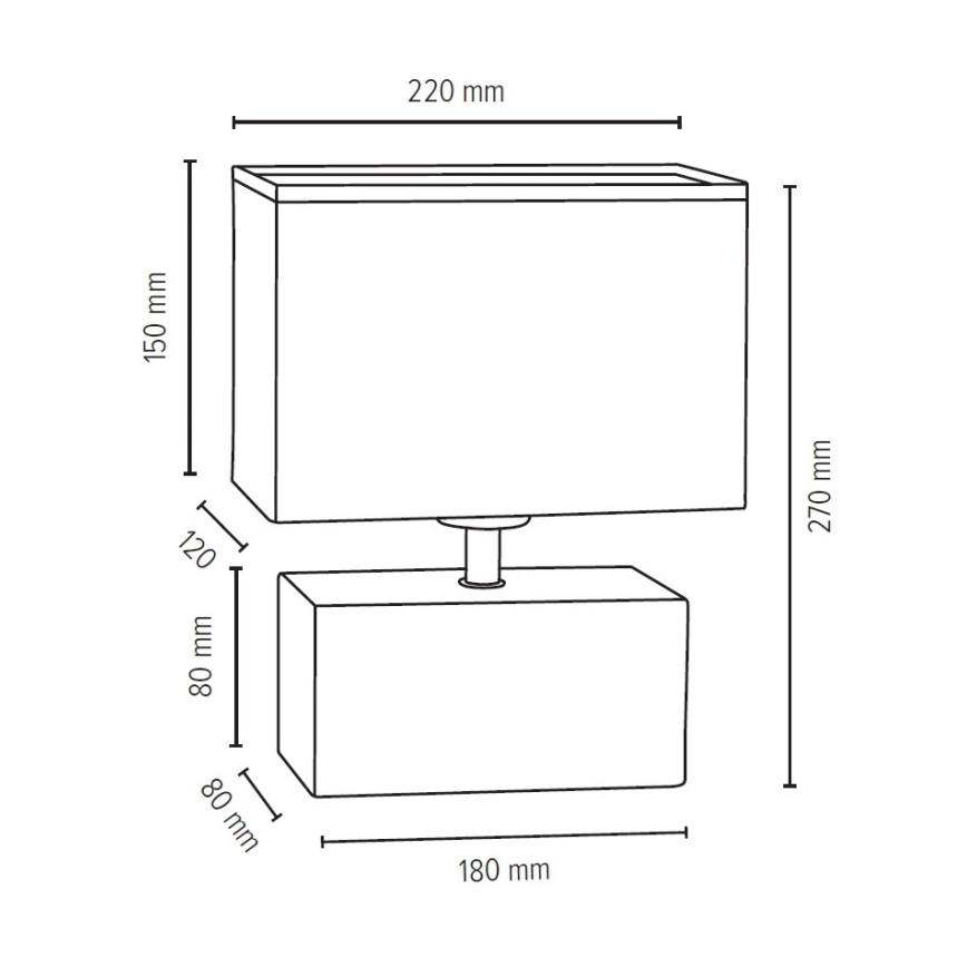 Lámpara de mesa THEO 1xE27/25W/230V roble