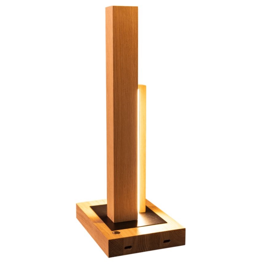 Lámpara de mesa LED regulable SOHO BLACK LED/10W/230V 45 cm roble