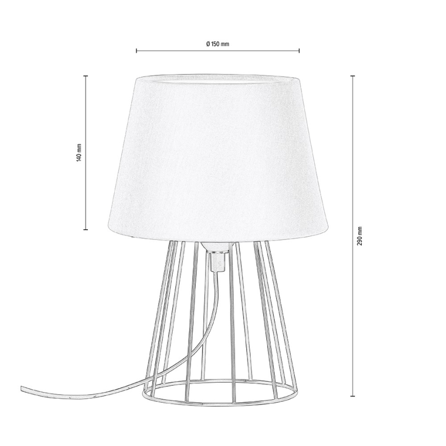 Spot-Light - Lámpara de mesa MANGOO 1xE27/40W/230V negro - Certificado FSC