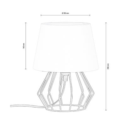 Foco - Lámpara de mesa MANGOO 1xE27/40W/230V negro