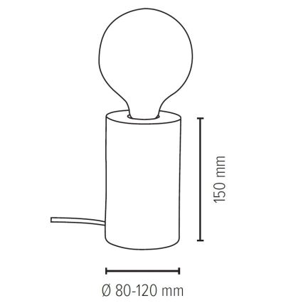 Lámpara de mesa TRABO 1xE27/25W/230V - Certificado FSC