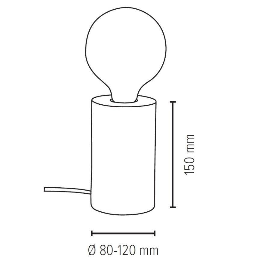 Lámpara de mesa TRABO 1xE27/25W/230V - Certificado FSC