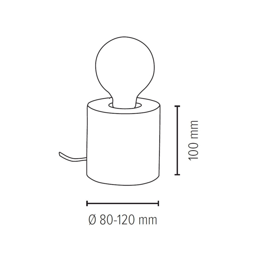 Lámpara de mesa TRABO 1xE27/25W/230V - Certificado FSC