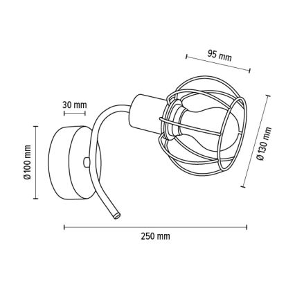 Aplique VIVIANE 1xE27/60W/230V roble - Certificado FSC