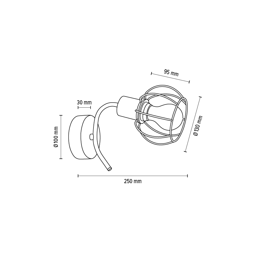 Aplique VIVIANE 1xE27/60W/230V roble - Certificado FSC