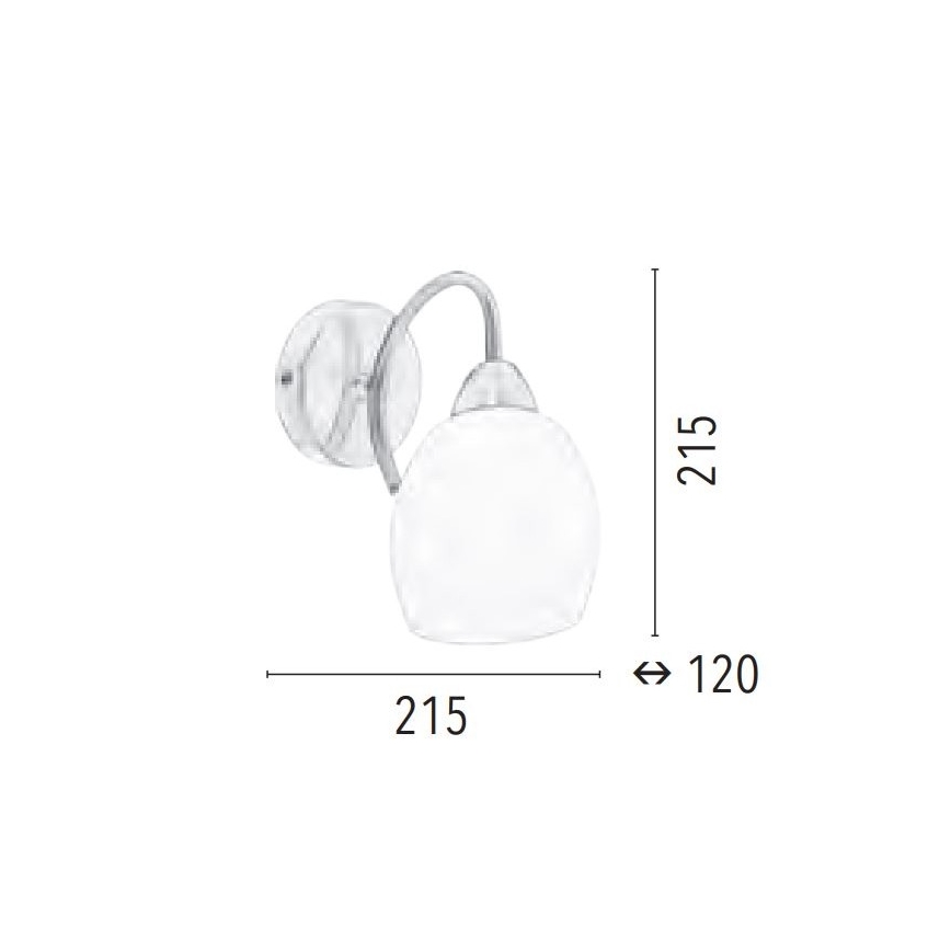Aplique PISA 1xE27/60W/230V