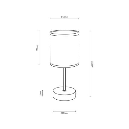 Lámpara de mesa BOHO 1xE27/25W/230V roble