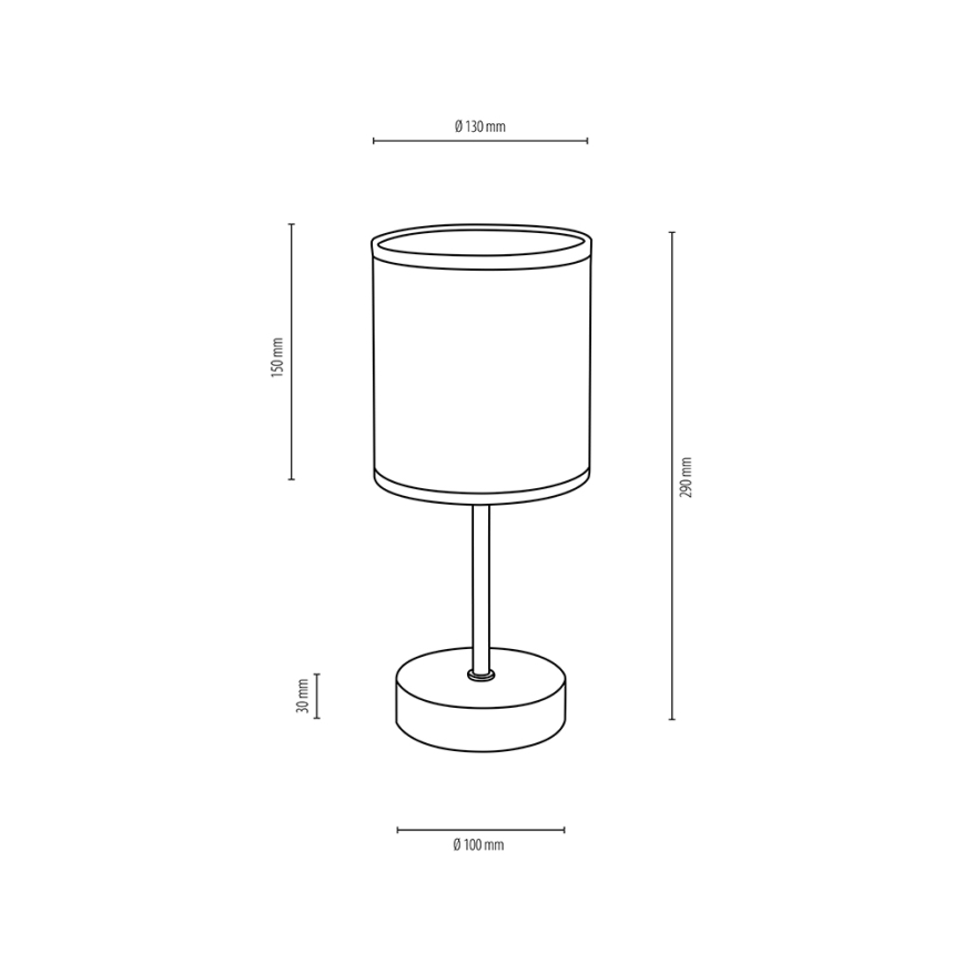 Lámpara de mesa BOHO 1xE27/25W/230V roble