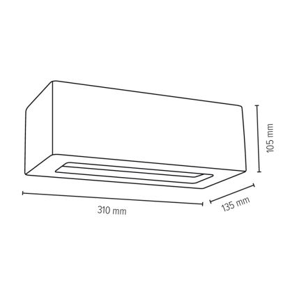 Aplique BLOCK 1xE27/40W/230V - Certificado