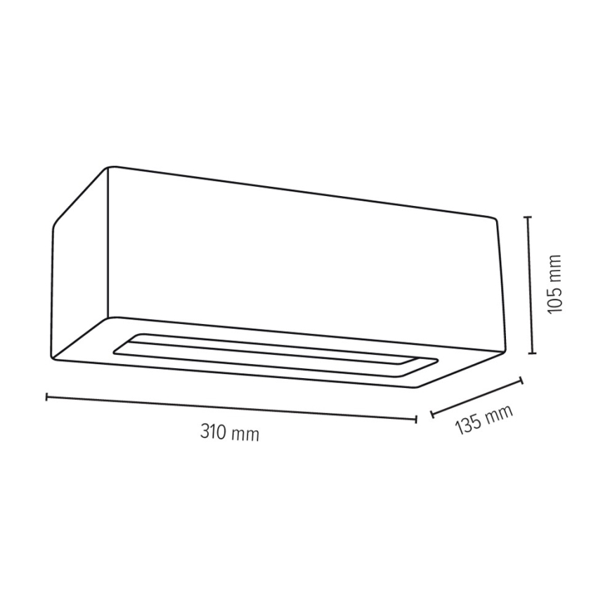 Aplique BLOCK 1xE27/40W/230V - Certificado