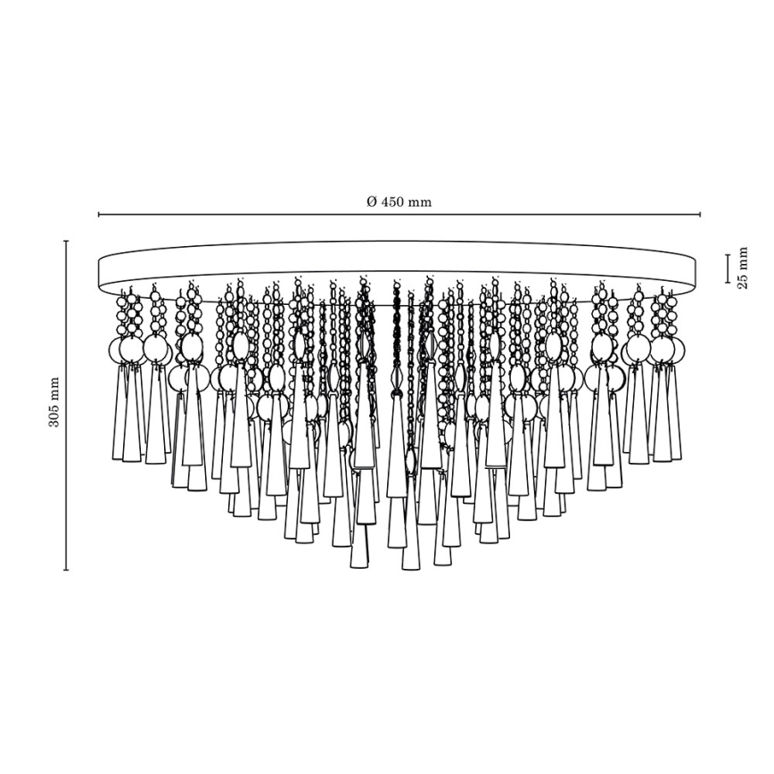 Plafón LUXORIA 8xG9/28W/230V