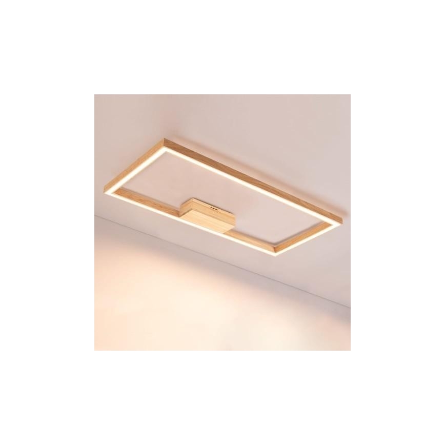 Plafón LED regulable RAMME LED/34W/230V + CR roble mate - certificado FSC