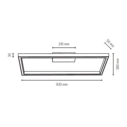 Plafón LED regulable RAMME LED/34W/230V + CR roble mate - certificado FSC