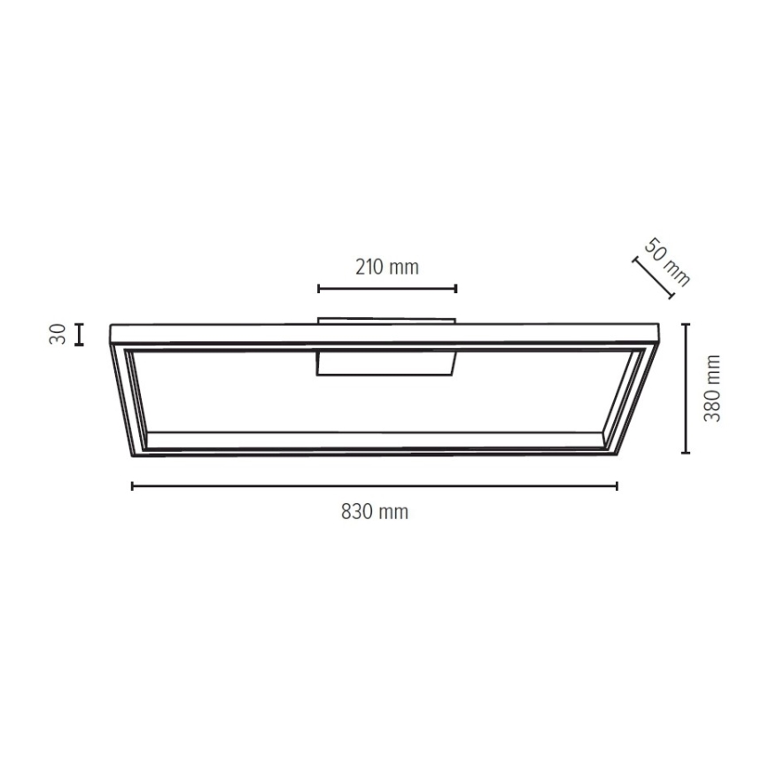 Plafón LED regulable RAMME LED/34W/230V + CR roble mate - certificado FSC
