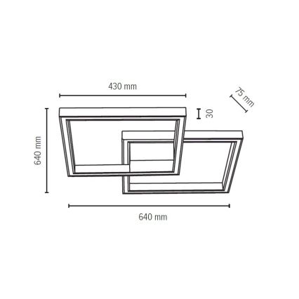 Plafón LED regulable RAMME LED/48W/230V + CR roble mate - certificado FSC