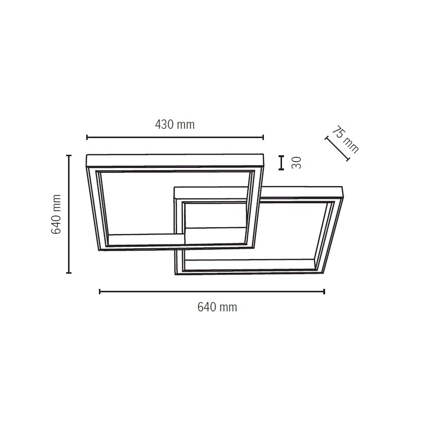 Plafón LED regulable RAMME LED/48W/230V + CR roble mate - certificado FSC