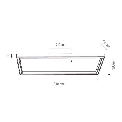 Plafón LED RAMME LED/34W/230V roble mate - Certificado FSC