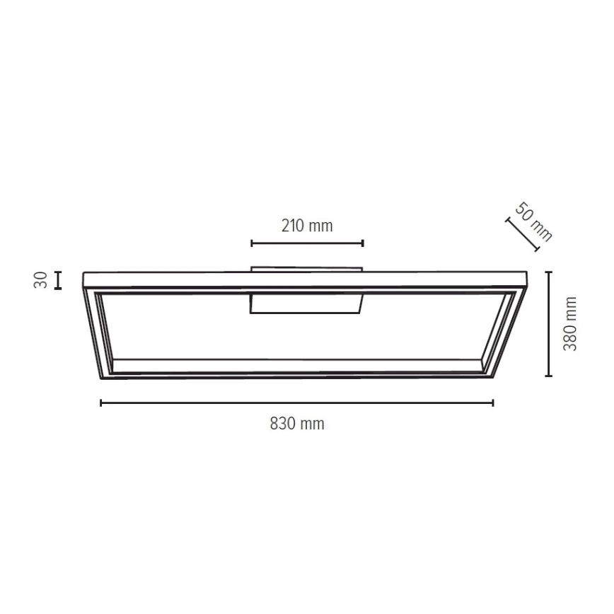 Plafón LED RAMME LED/34W/230V roble mate - Certificado FSC