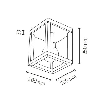 Plafón KAGO 1xE27/60W/230V roble mate - Certificado FSC