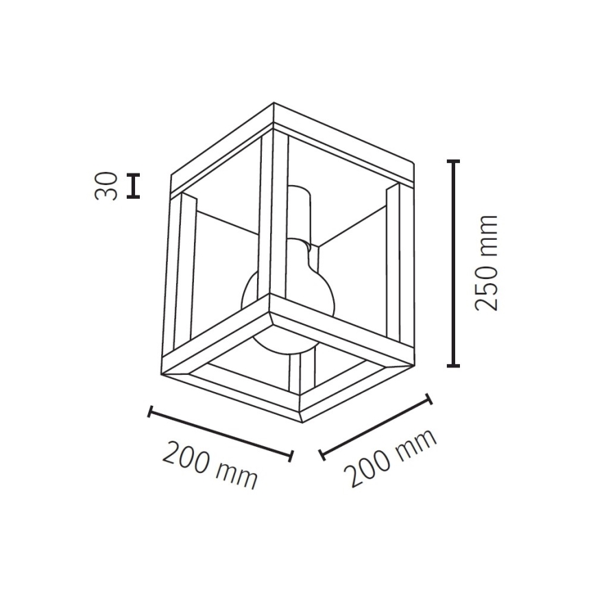 Plafón KAGO 1xE27/60W/230V roble mate - Certificado FSC