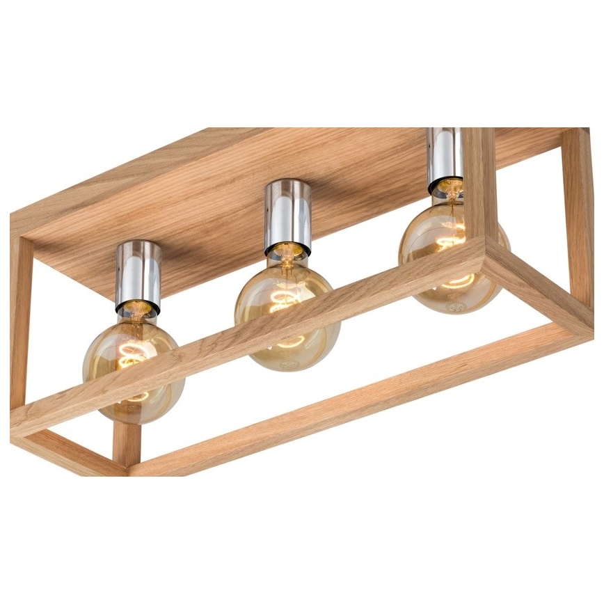 Plafón KAGO 3xE27/60W/230V roble mate - Certificado FSC