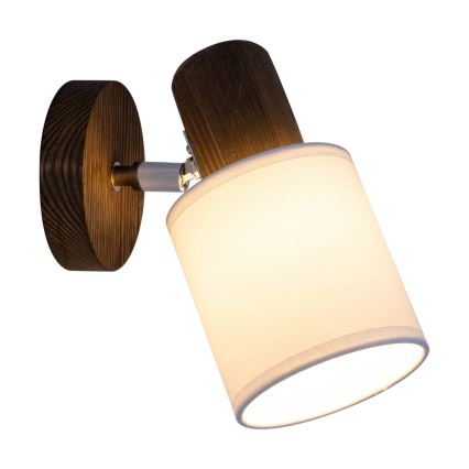 Foco de pared TRENDY 1xE27/15W/230V pino - certificado FSC