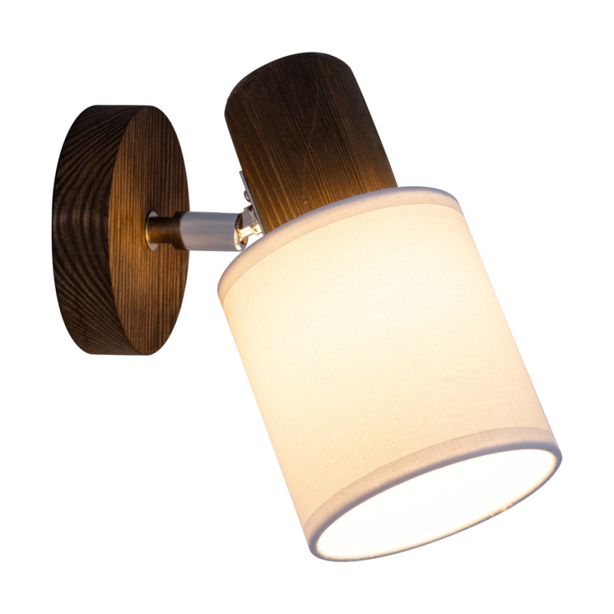 Foco de pared TRENDY 1xE27/15W/230V pino - certificado FSC