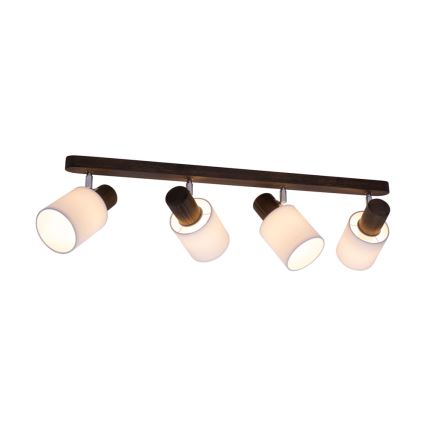 Foco de techo TRENDY 4xE27/15W/230V pino - certificado FSC