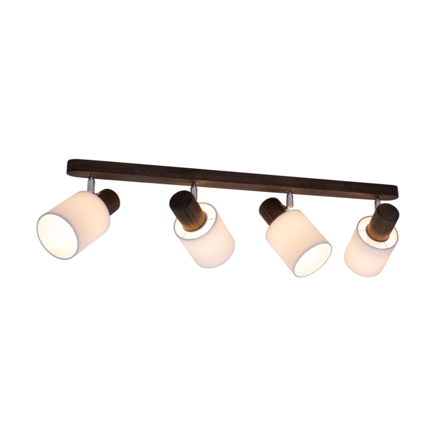 Foco de techo TRENDY 4xE27/15W/230V pino - certificado FSC