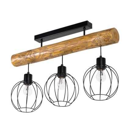 Lámpara de techo BERIS 3xE27/25W/230V pino - certificado FSC